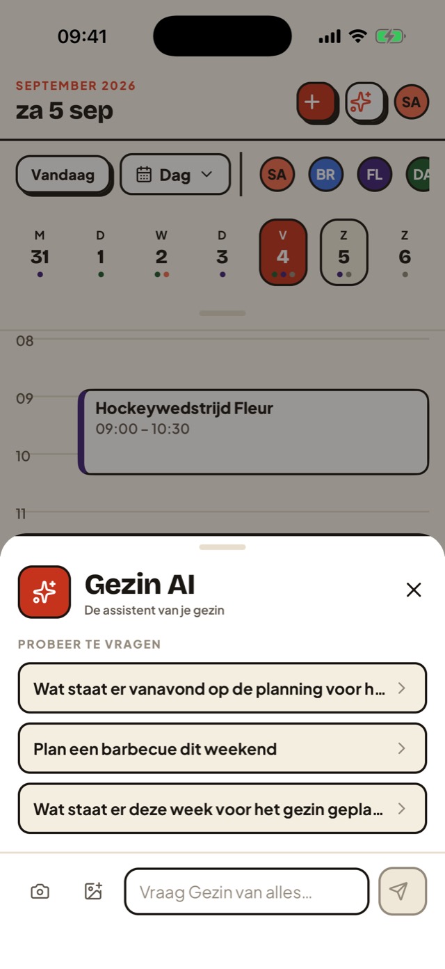 AI-scherm van Gezin